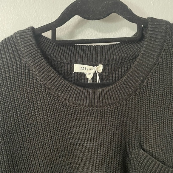 NWT Miracle Cotton Crew Neck Long Sleeves Black Sweater. Size S/M - Picture 5 of 7